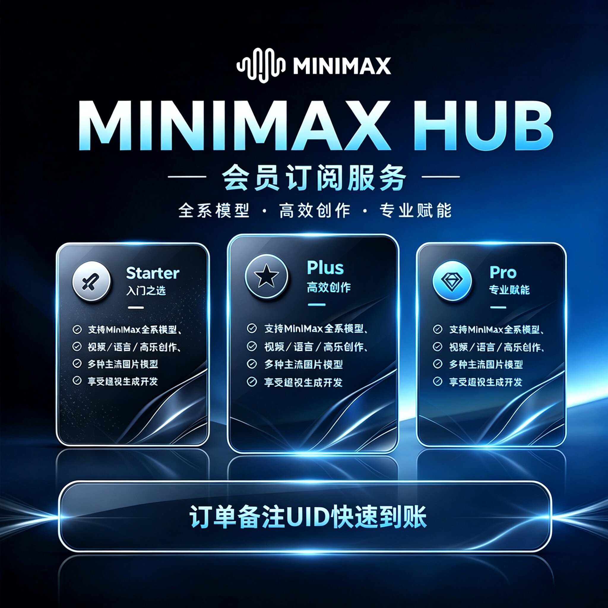 【官方直充】MiniMaxHub会员订阅图片