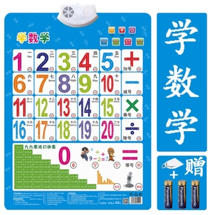 有声挂图加减乘除偏旁部首三字经有声挂图早教发声儿童5-6岁识字