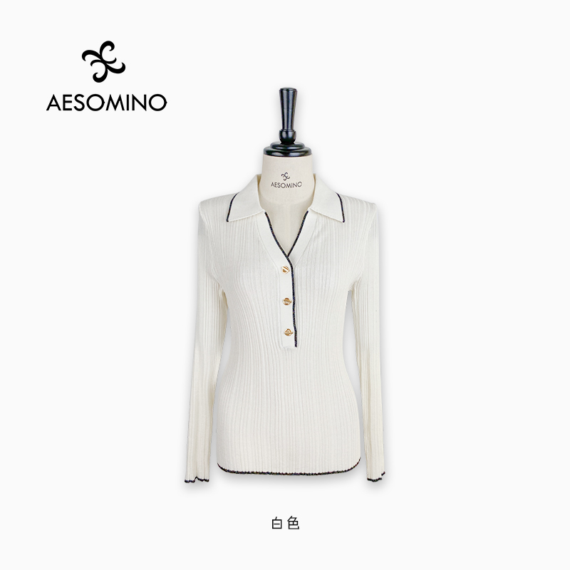 AESOMINO衣莎美诺春秋针织套头衫Y483C8832