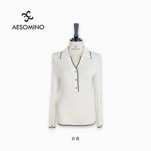 AESOMINO衣莎美诺春秋针织套头衫Y483C8832