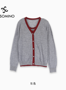 【新品】AESOMINO衣莎美诺春秋针织开衫两件套灰色Y663C4801
