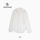 白色Y332C4998 衣莎美诺春秋衬衫 新品 Aesomino