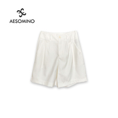 AESOMINO衣莎美诺夏休闲白色a型短裤 特卖 Y408BW270