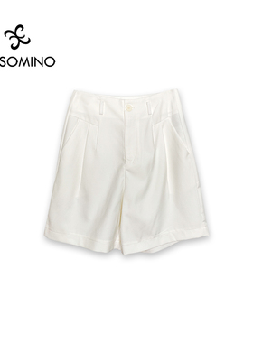 【特卖】AESOMINO衣莎美诺夏休闲白色a型短裤Y408BW270