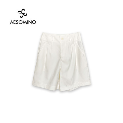 【特卖】AESOMINO衣莎美诺夏休闲白色a型短裤Y408BW270