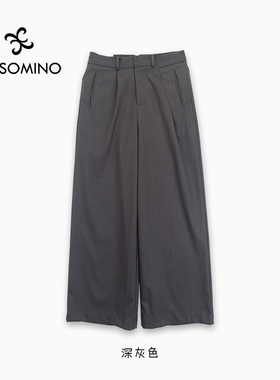 【新品】AESOMINO衣莎美诺 春秋阔腿裤深灰色Y632C0211