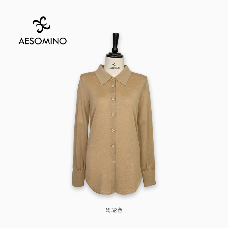 【特卖】衣莎美诺春秋针织美丽诺羊毛衬衫Y484C2012