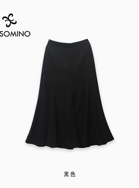 【新品】AESOMINO衣莎美诺夏伞裙黑色Y550B8727