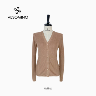 Aesomino Y530C2327 衣莎美诺V领针织衫
