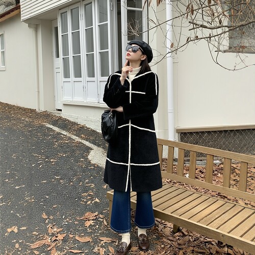 衣莎美诺高货两面穿皮草大衣外套