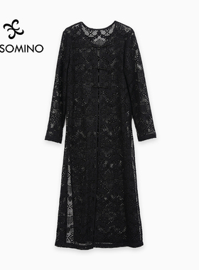 长款镂空防晒外套女春秋2025年新款波西米亚针织衫Y682CF829