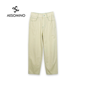 Aesomino 衣莎美诺休闲裤 浅杏色Y386A051