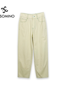 Aesomino/衣莎美诺休闲裤浅杏色Y386A051