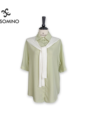 Aesomino/衣莎美诺衬衫绿色Y406B22262