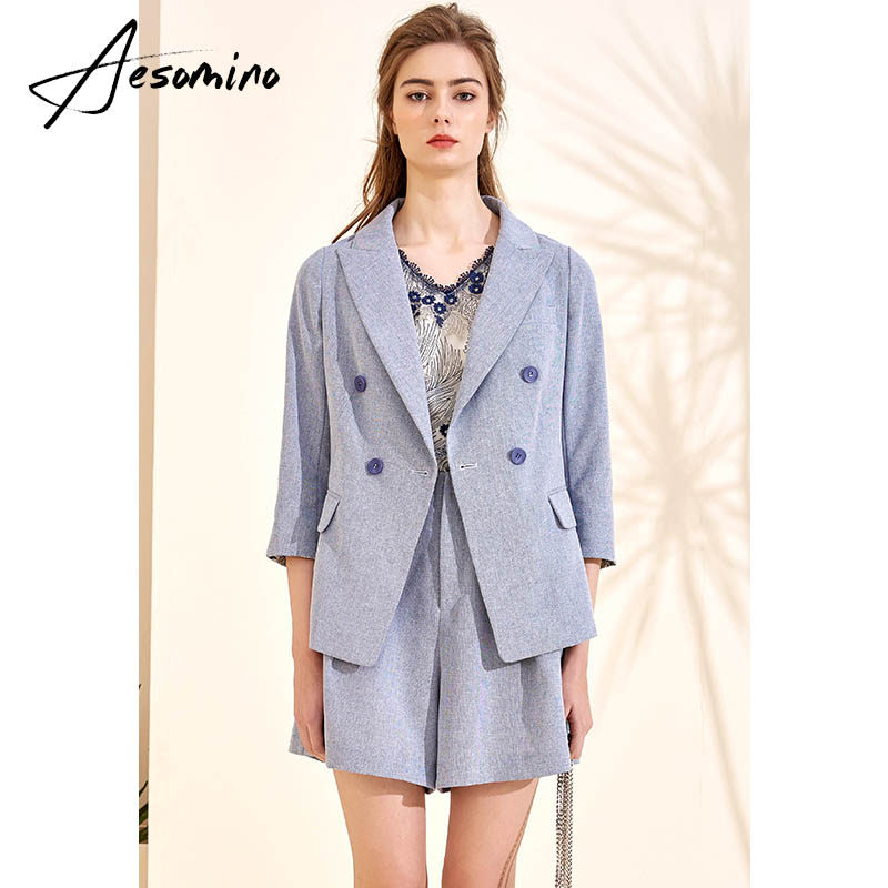 五分裤女夏季新款天际蓝休闲西装短裤女裤子62044085