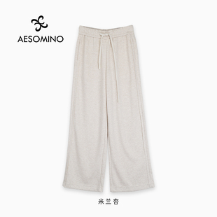 休闲直筒裤 衣莎美诺春秋阔腿裤 Aesomino 子Y062C8100 新品