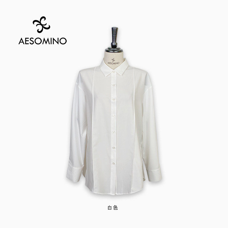 衣莎美诺春秋长袖衬衫女简约休闲上衣衬衣时尚百搭Y530C1501