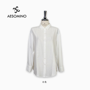 百搭Y530C1501 女简约休闲上衣衬衣时尚 衣莎美诺春秋长袖 衬衫