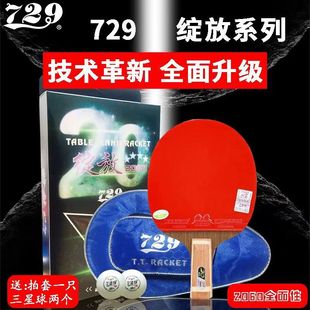 20402020729乒乓球拍729绽放20102060成品拍初学者用成品拍