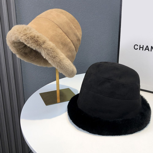 羡项加绒护耳保暖渔夫帽女秋冬