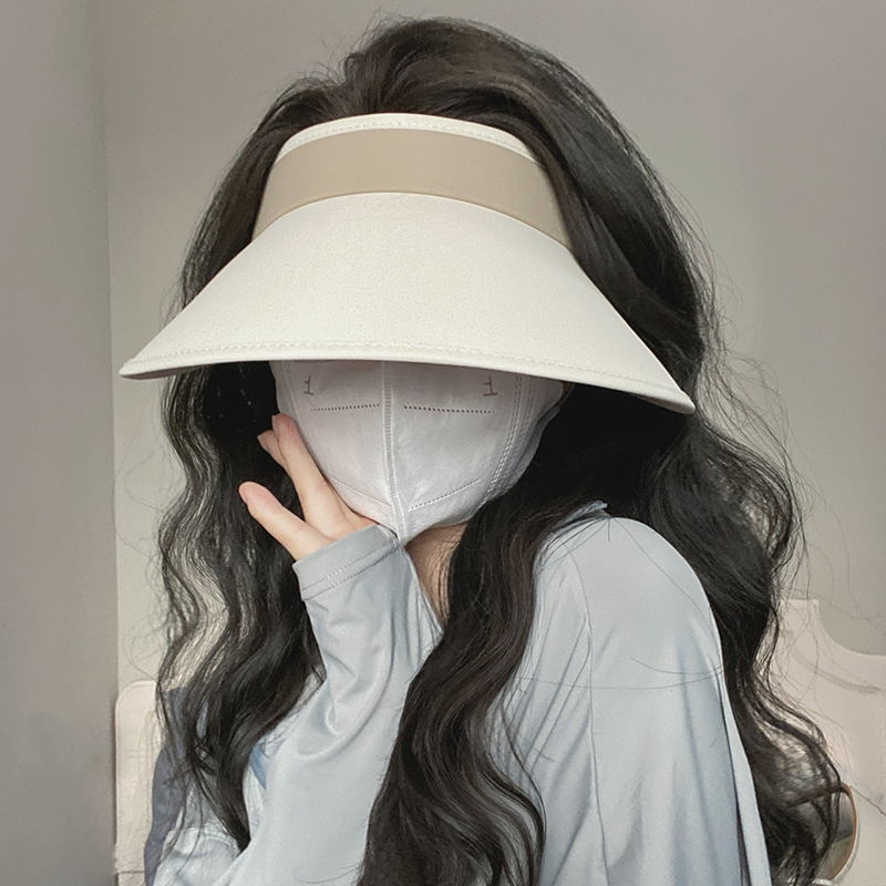 防晒大帽檐遮脸空顶户外女夏季