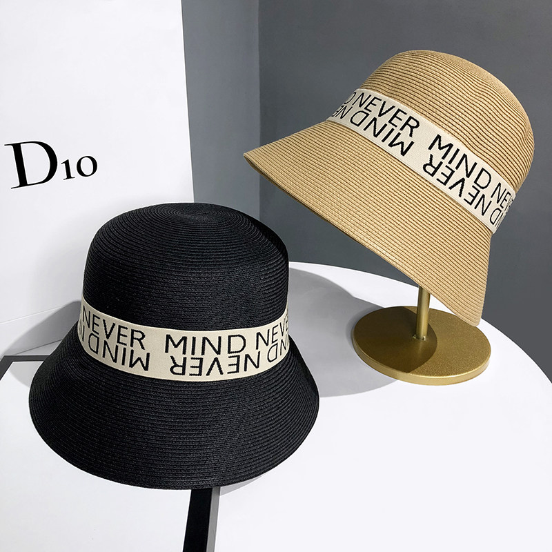 韩国气质渔夫帽子女夏季出游遮阳沙滩草帽防晒遮脸防紫外线太阳帽