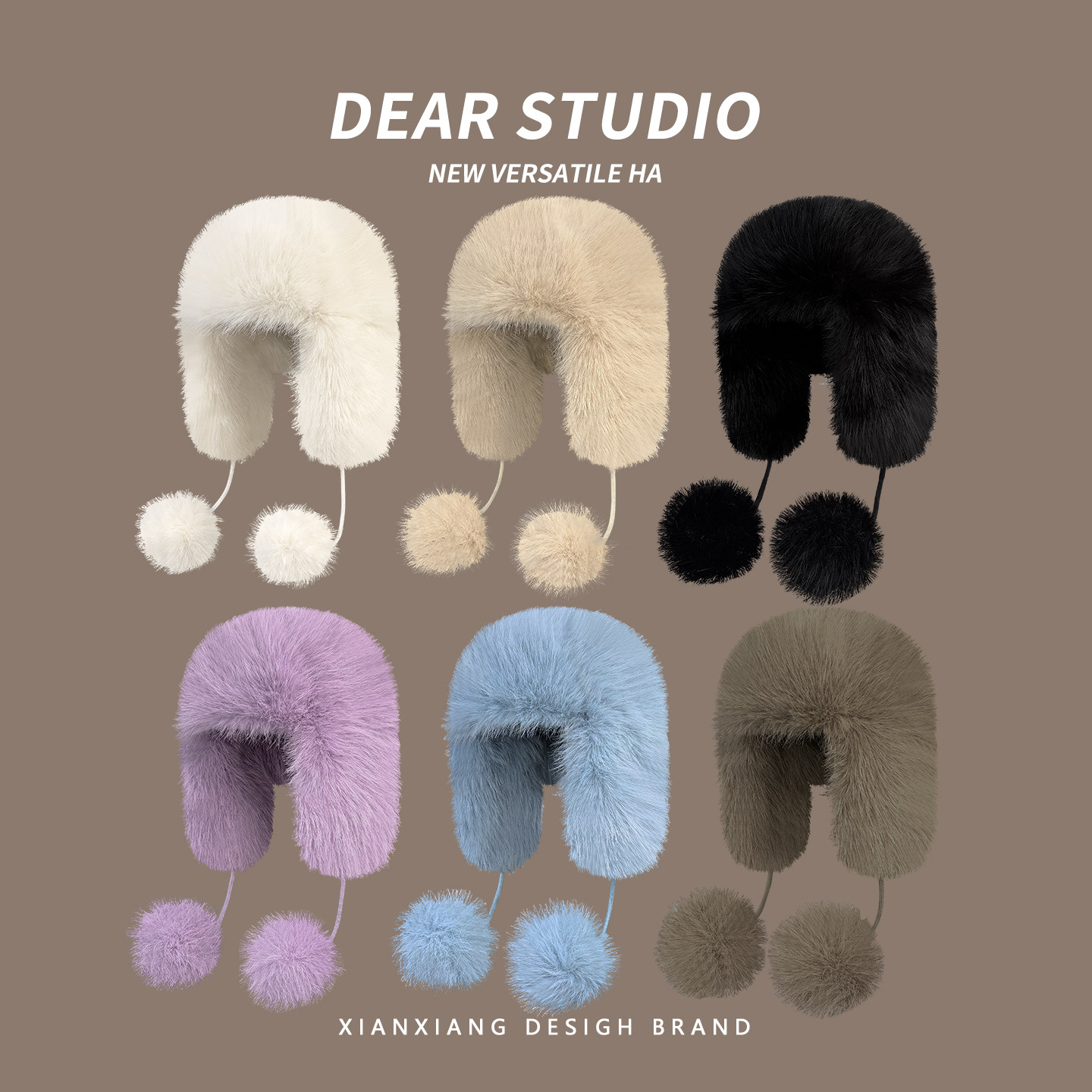 白色毛绒护耳帽女冬季防寒保暖加绒加厚毛茸茸帽子户外骑车雷锋帽,服饰配件/皮带/帽子/围巾,帽子,淘宝优惠券,粉丝福利购,淘宝优惠卷