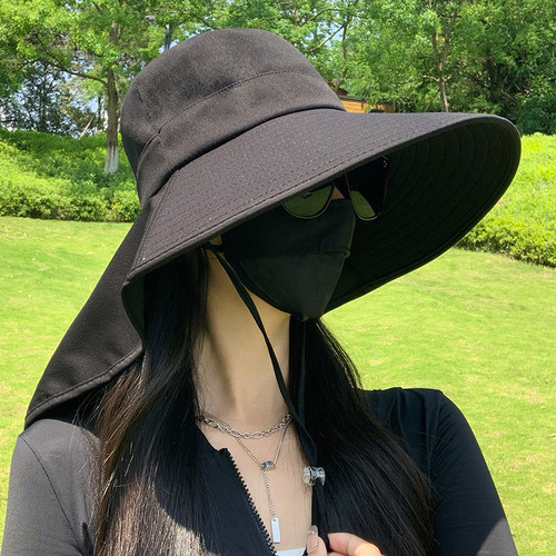 2026新款大帽檐护颈遮阳防晒帽女