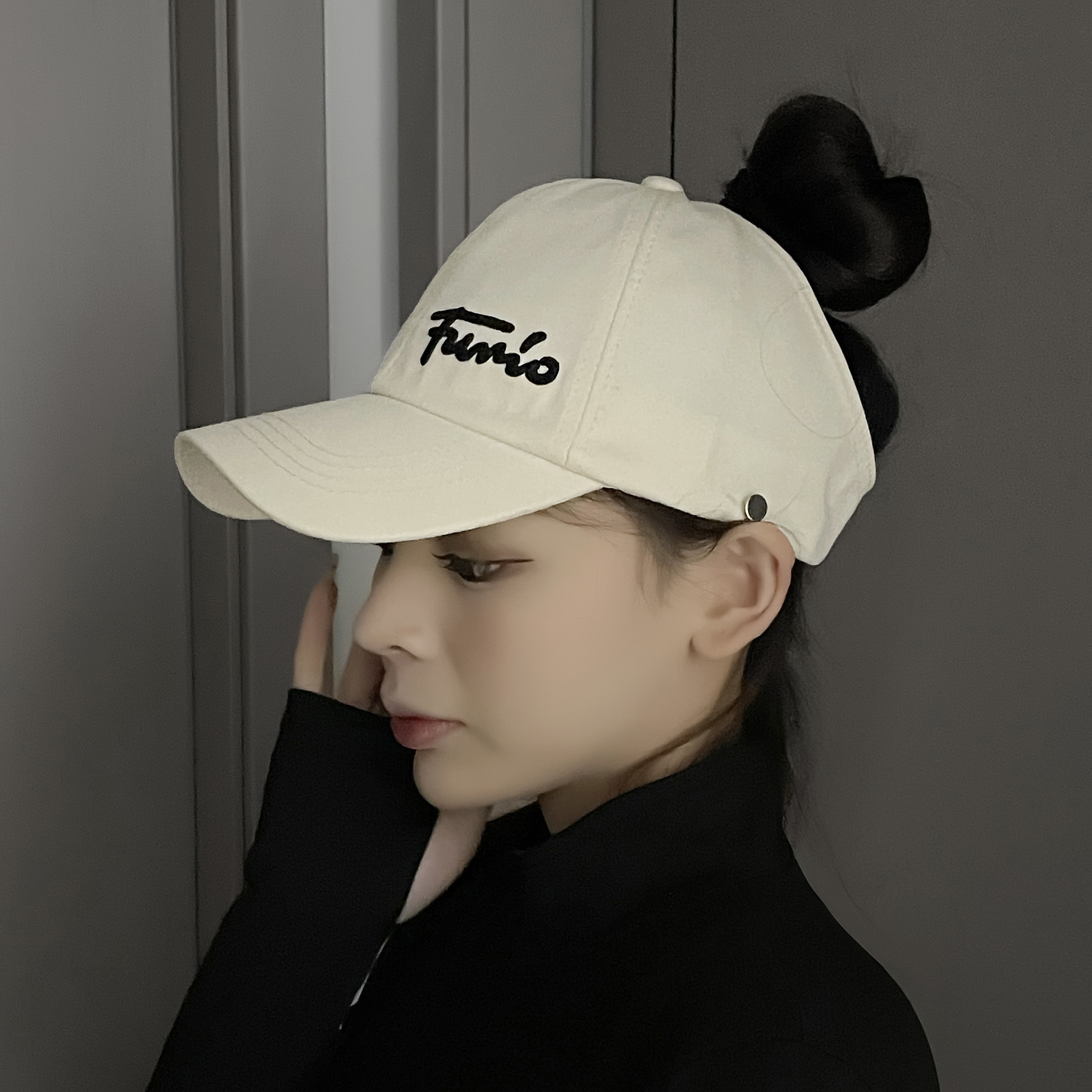 可扎马尾棒球帽夏季薄款透气遮阳防晒帽户外运动空顶鸭舌帽子女款