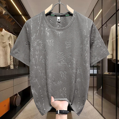2025新款加绒短袖T恤男士冬季