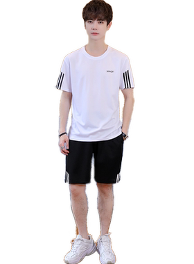 夏季薄款冰丝短袖初中学生家居服