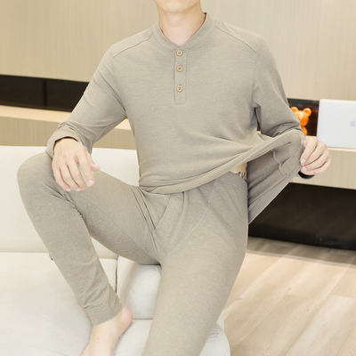 秋衣秋裤男款加绒磨毛打底衫