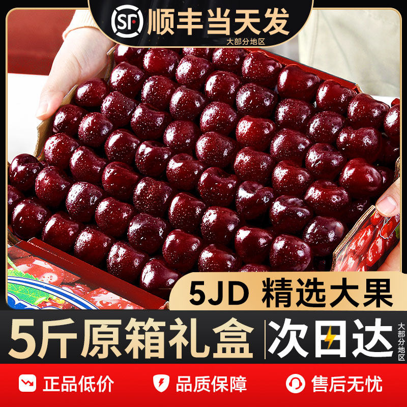 智利车厘子5斤装礼盒4j新鲜水果3j包邮原箱大脆樱桃5JD吉制礼盒装,水产肉类/新鲜蔬果/熟食,车厘子/樱桃,淘宝优惠券,粉丝福利购,淘宝优惠卷