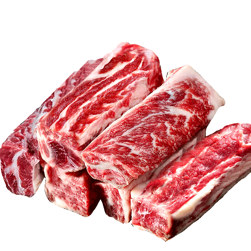 澳洲进口原切谷饲安格斯牛肋条鲜冻牛肉新鲜牛腩去骨烧烤商用