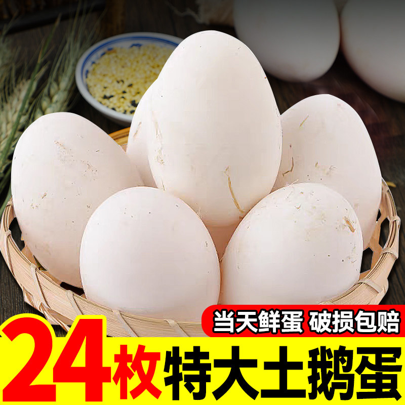 正宗土鹅蛋特大号农家散养新鲜孕妇精品12枚生鹅蛋双黄官方旗舰店