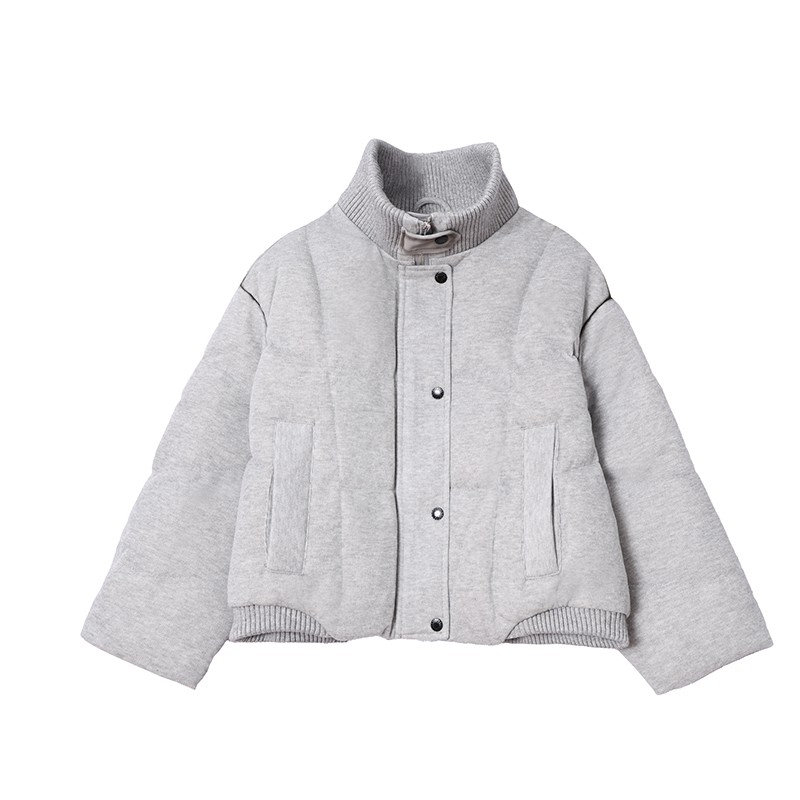 【店庆狂欢】COLOR POEM 方格白鸭绒服女装休闲翻领短款CPM99031