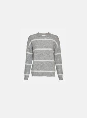 丹麦极简MC Femme复古条纹圆领套头长袖针织衫 五色