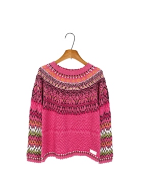 斯德哥尔摩0DD M*11Y 波西米亚北欧复古费尔岛提花圆领针织衫