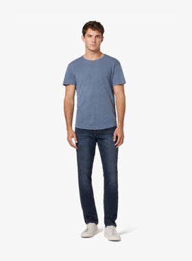 洛杉矶轻奢j*e's 男款 ASHER蓝色做旧水洗修身直筒牛仔裤