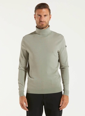 意系轻奢户外R*D 男款 人造丝 MAXELL灰绿色高领长袖针织衫