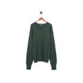 男款 棉质 美系经典 墨绿色pony刺绣圆领套头针织衫 毛衣