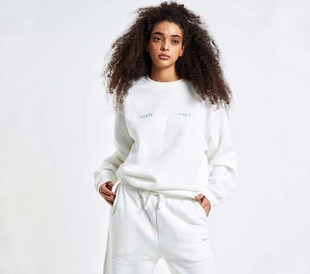 澳洲s女款 秋冬保暖加绒圆领Oversized男友风中长款宽松卫衣