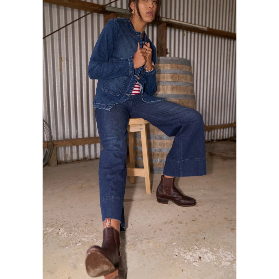 澳大利亚设计师Z口袋高腰阔腿裤