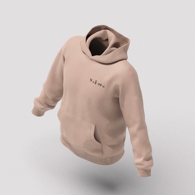 VIEWS刺绣抓绒连帽卫衣