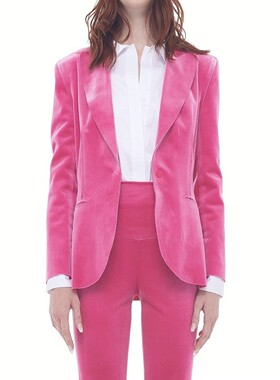 未来复古纽约设计师NK SINGLE BREASTED 高级丝绒西装外套 两色