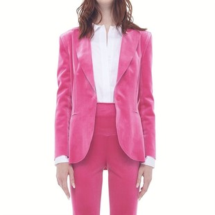 未来复古纽约设计师NK SINGLE BREASTED 高级丝绒西装外套 两色