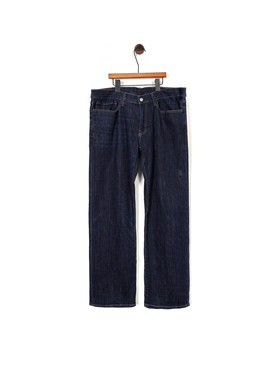 美系复古单宁LB 男款 363 vintage蓝黑色猫须做旧直筒牛仔裤