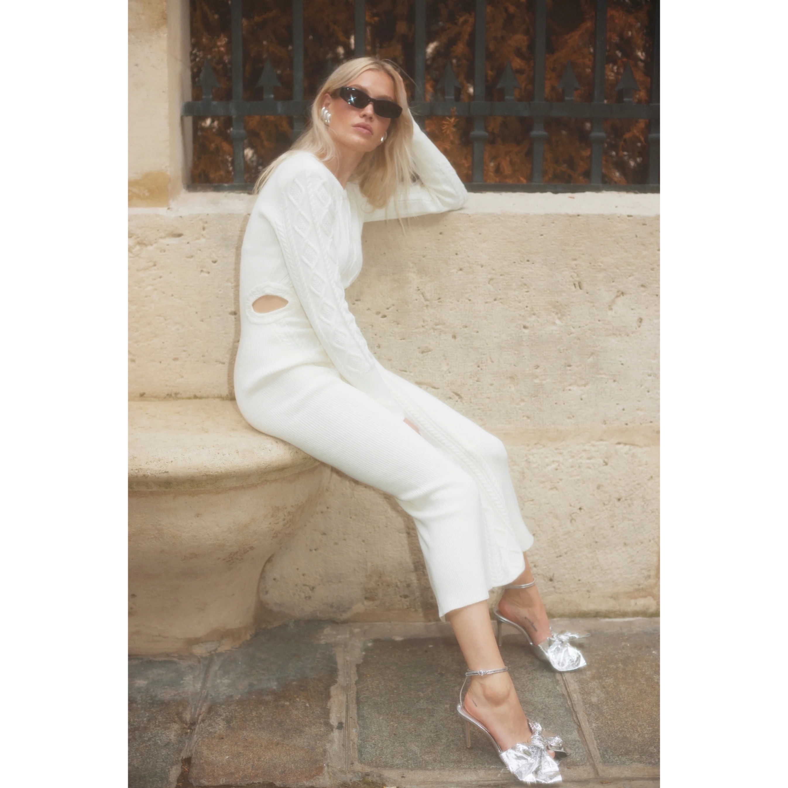 瑞典AD00RE扭绳修身针织连衣裙