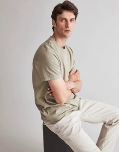 美式 成衣染色 复古 休闲纯色圆领短袖 多色可选 美系M T恤tee 男款