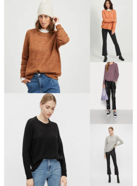 丹麦极简OB 羊毛/羊驼毛 nete基础款圆领套头长袖针织衫 多色